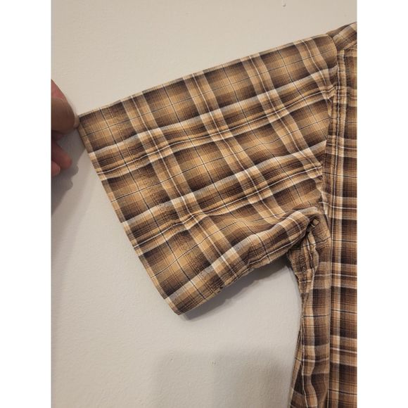 Levi's Red Tab 100% Cotton Plaid Button Up Collared Pocket Shirt Men Size Medium - Picture 4 of 7